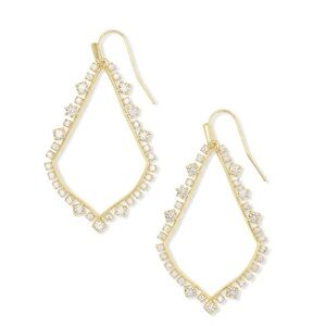 Kendra Scott Bea Elegant Gold Diamond Earrings